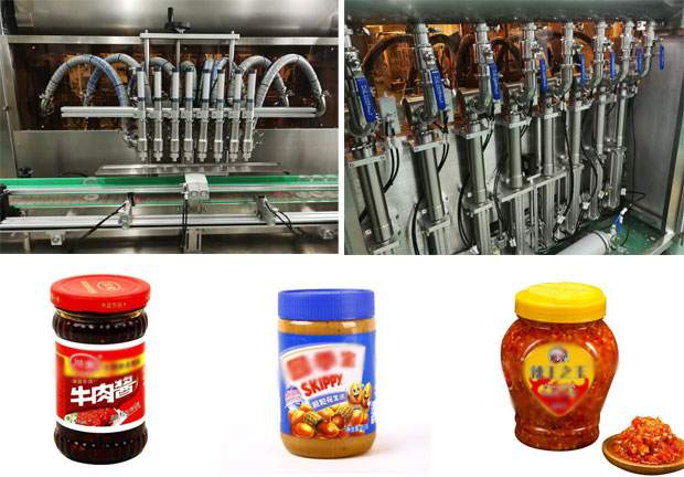 星火全自動醬料灌裝機(jī)設(shè)備細(xì)節(jié)實拍及樣品