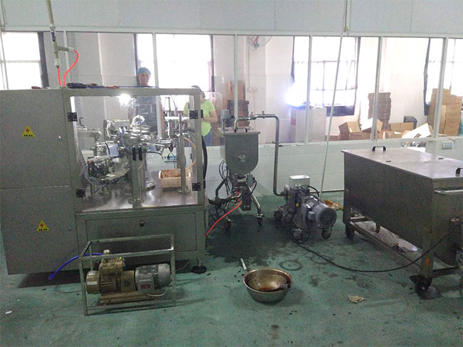 給袋式醬料包裝生產(chǎn)線案例實(shí)拍