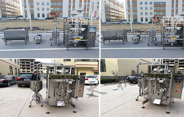 星火火鍋底料包裝生產(chǎn)線設(shè)備實拍