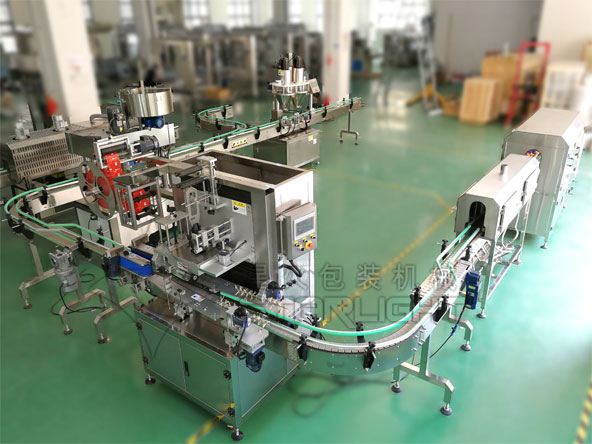 星火瓶裝代餐粉灌裝流水線展示