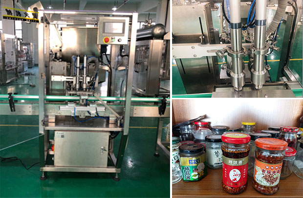 剁椒醬灌裝機(jī)加工設(shè)備生產(chǎn)企業(yè)車間設(shè)備展示及灌裝樣品展示