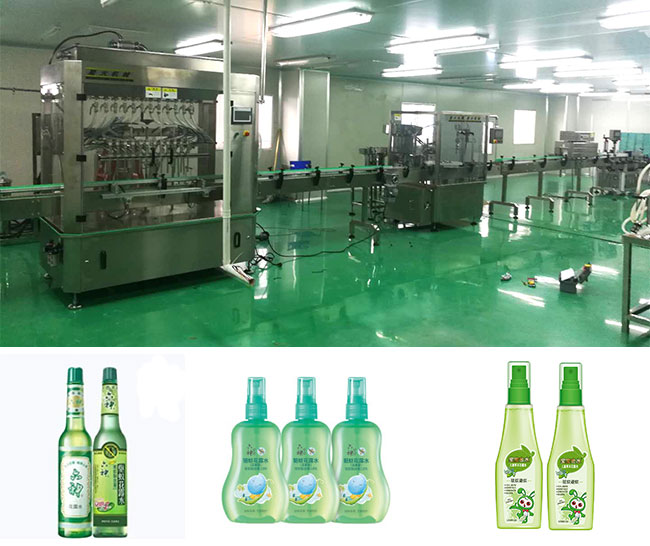 自動化花露水灌裝加工設備案例及樣品實拍